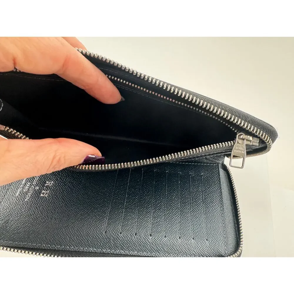 Louis Vuitton Rare Canvas Zippy Vertical Monogram Cobalt Stripe Long Wallet